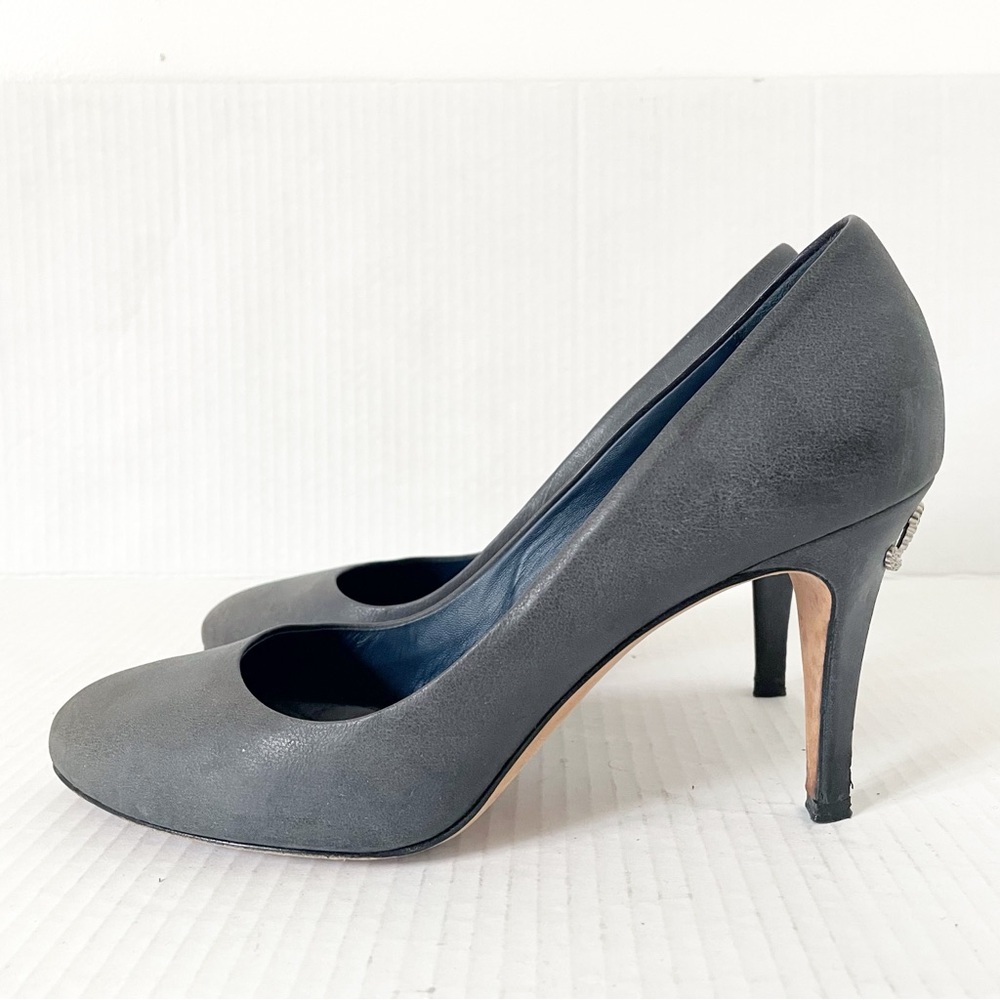 CHANEL  Lambskin Crystal CC Pumps 39.5 grey - Picture 6 of 16